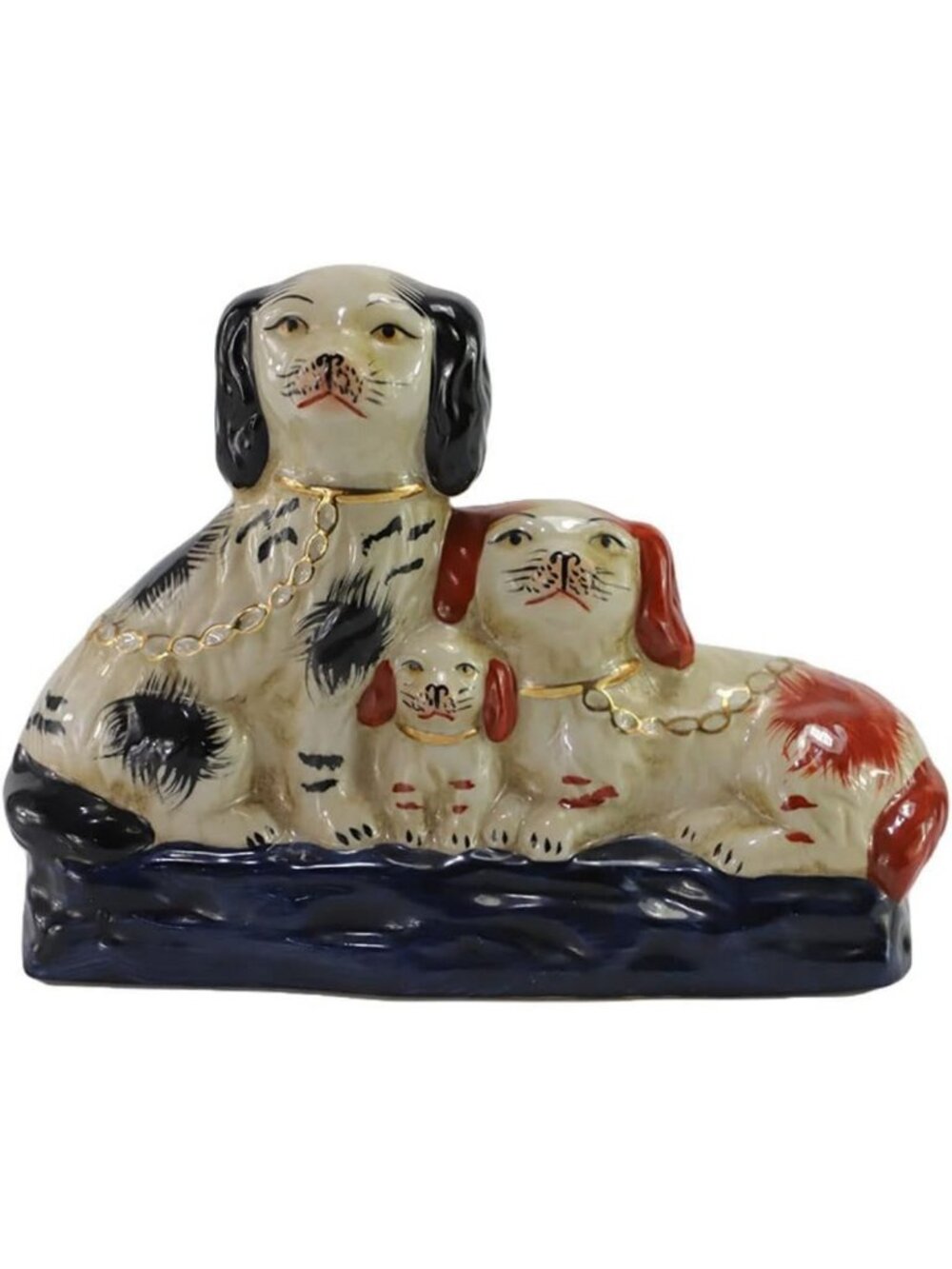 Vintage Hand-Painted Ceramic Dog Figurines | Unique Family Decor Collectibles